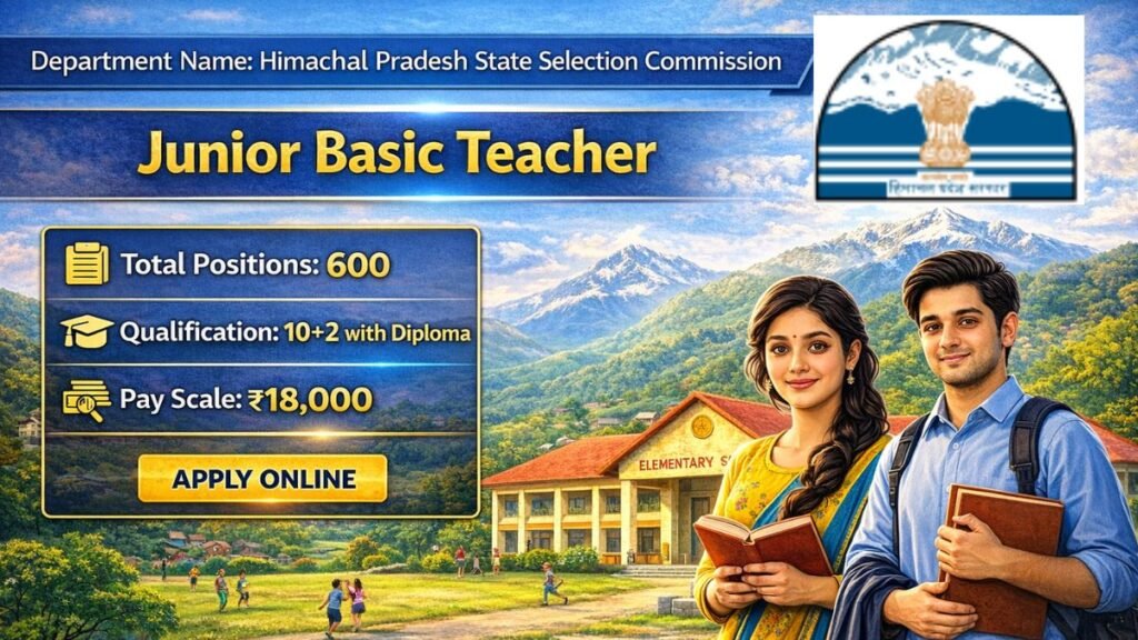 HPRCA JBT Teacher Recruitment 2026