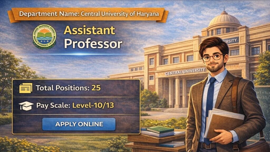 Haryana Central University Recruitment 2026