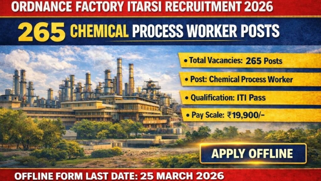 MP Itarsi Ordnance Factory Recruitment 2026