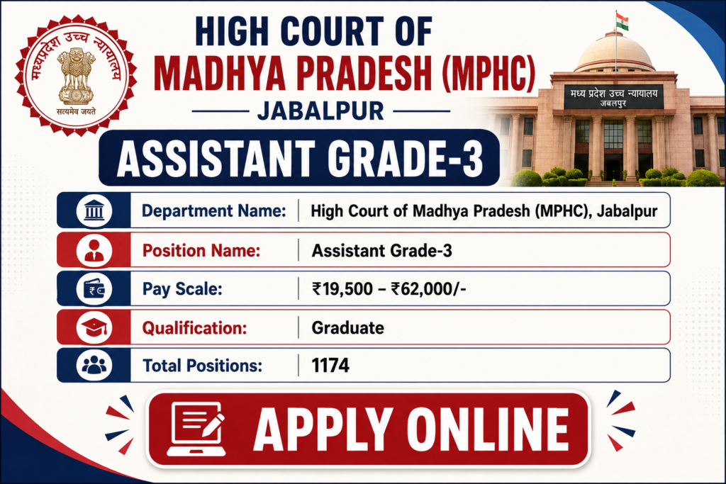MP High Court Assistant Grade 3 2026