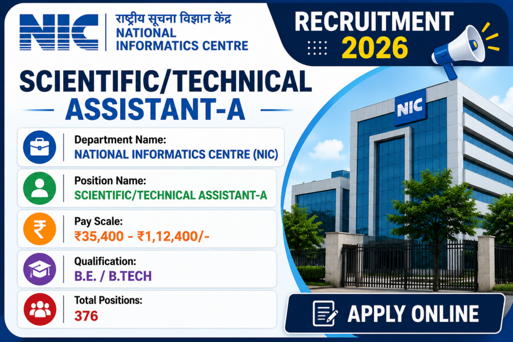 NIC ScientificTechnical Assistant-A 2026