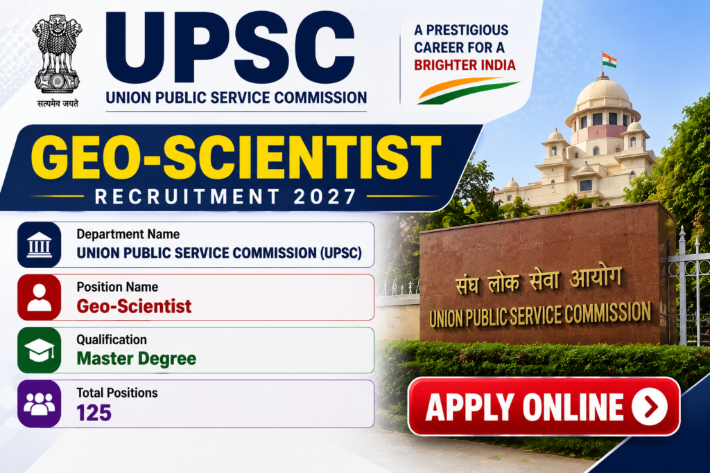 UPSC Geo-Scientist 2026